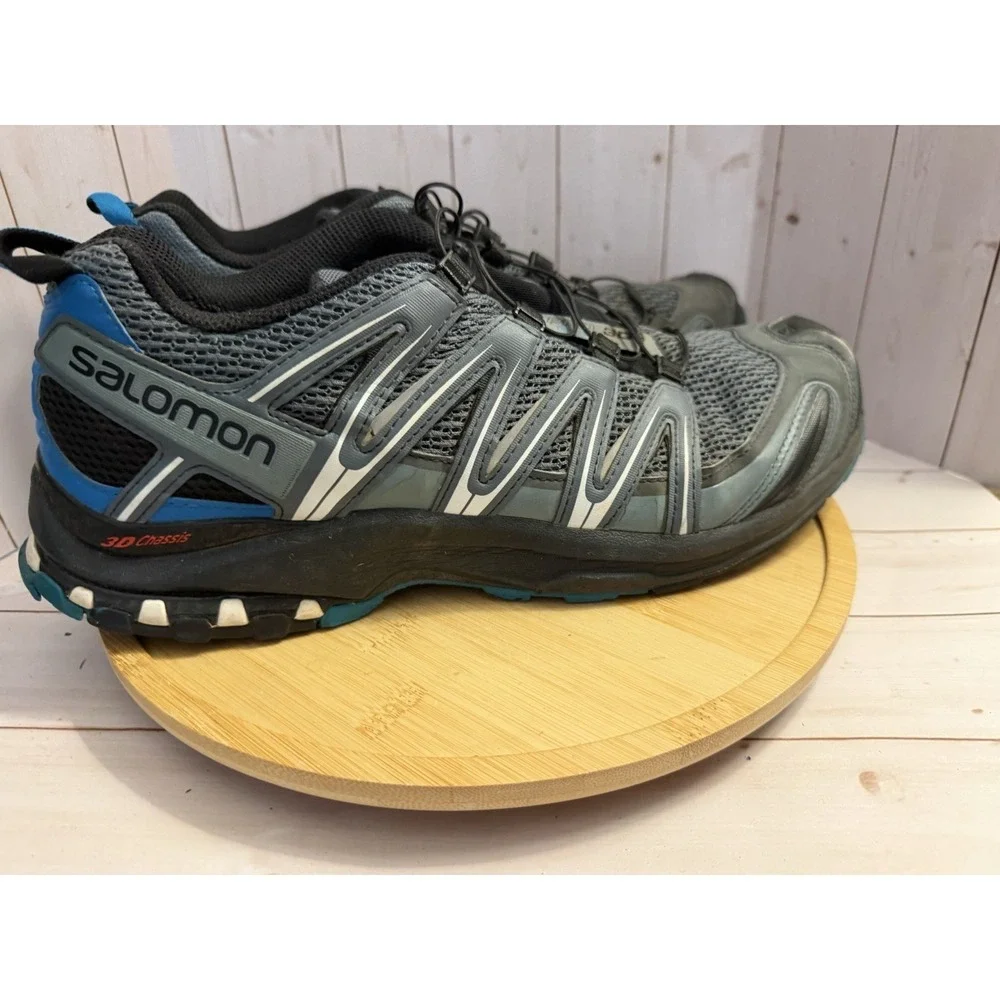 Salomon XA Pro 3D Men's Size 12 Blue Gray Trail Running Hiking Shoes Sneakers